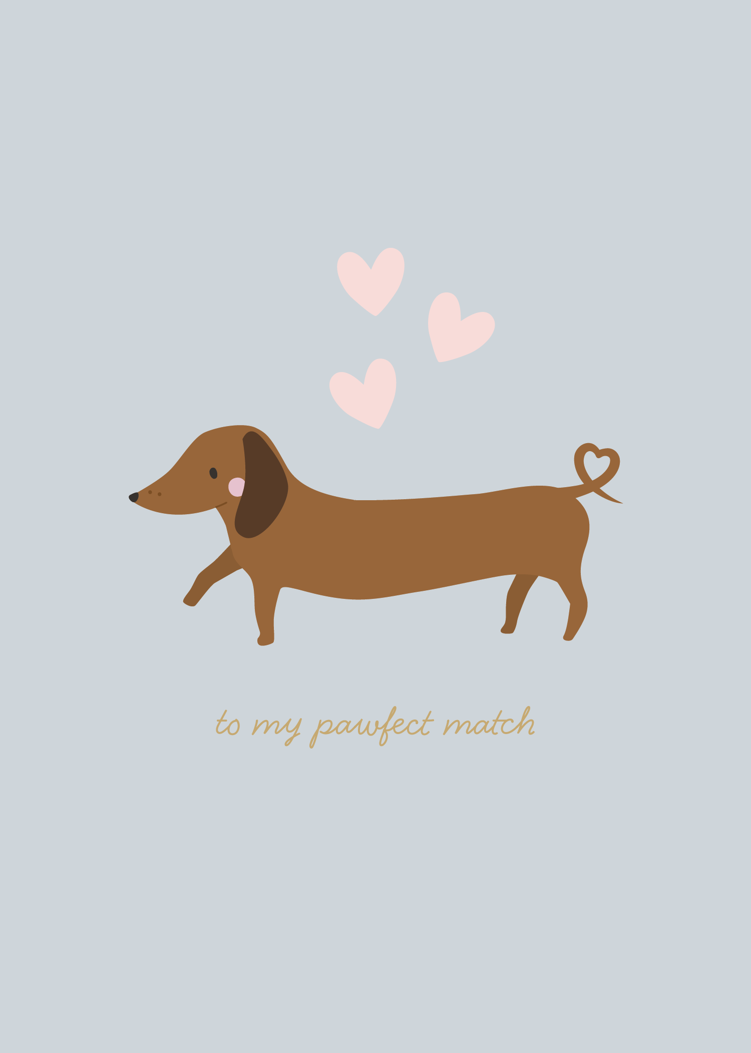Greeting Card Valentine- Pawfect Match
